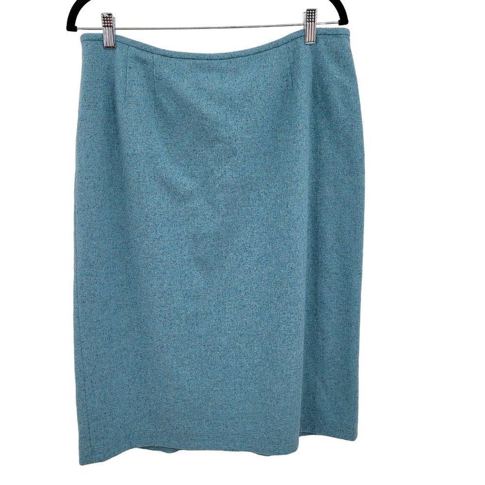 Vintage 80's Albert Nipon Skirt Wool Silk Pencil … - image 1